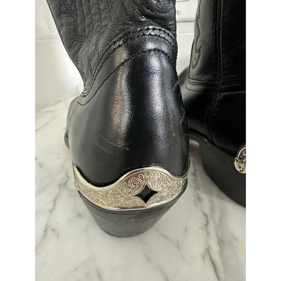 Durango men’s DB500 black leather western boots 10 D main image 8